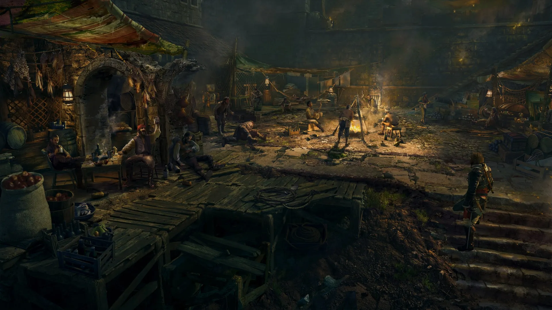 Official Ubisoft Black Flag Resynced captured-fort concept art.