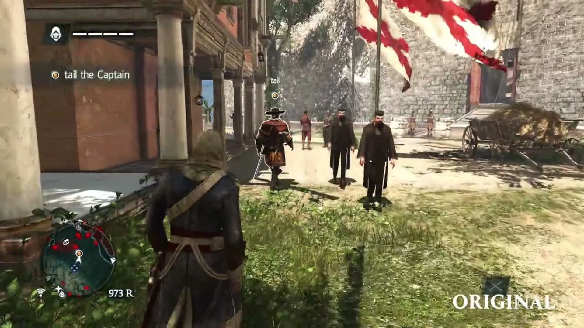 Official Ubisoft gameplay thumbnail for a Black Flag Resynced tailing mission alternative.